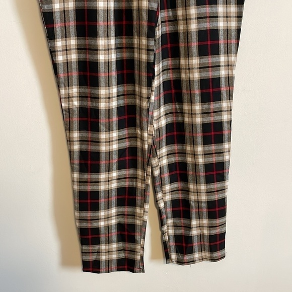 Nasty Gal Plaid Trousers - Red, Black, White - Picture 5 of 16